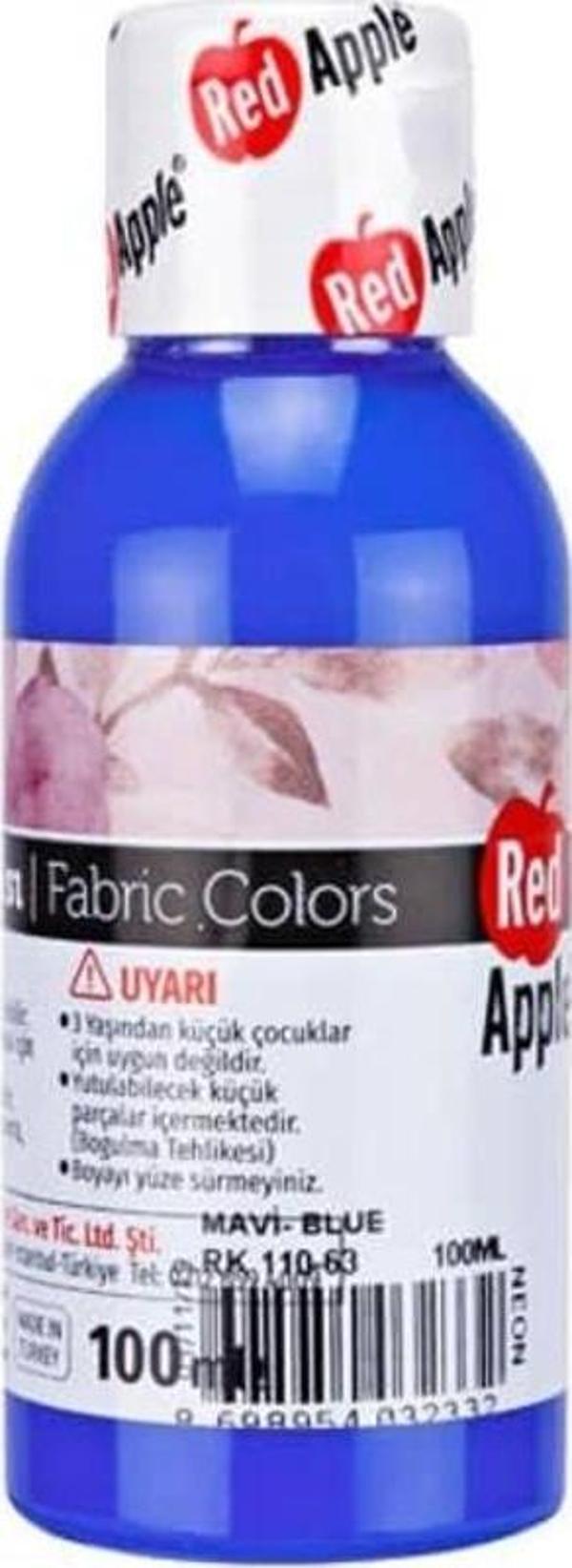 Red Apple Neon Kumaş Boyası 100 ml Mavi - Image 1