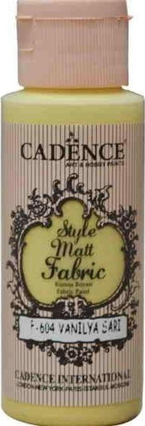 Cadence Style Matt Fabric Kumaş Boyası F-604 Vanilya Sarı - Image 1