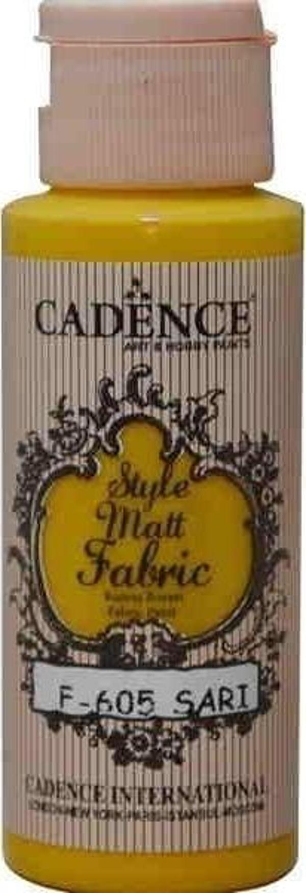 Cadence Style Matt Fabric Kumaş Boyası F-605 Sarı - Image 1