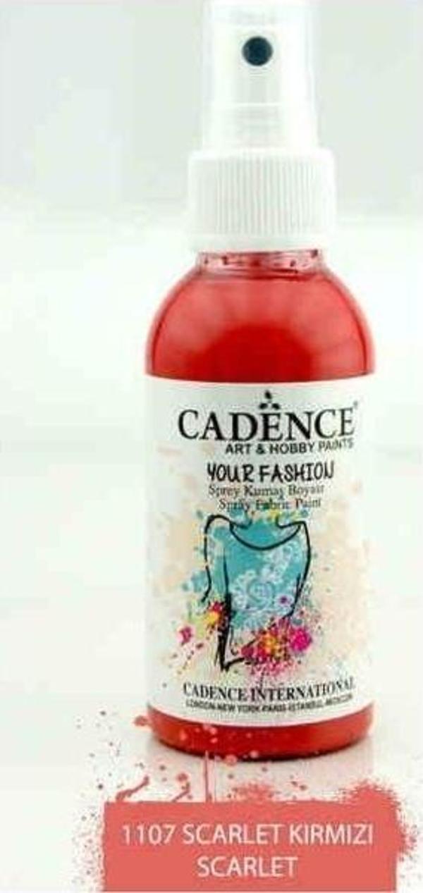 Cadence Your Fashion Sprey Kumaş Boyası 100 ml. 1107 SCARLET - Image 1