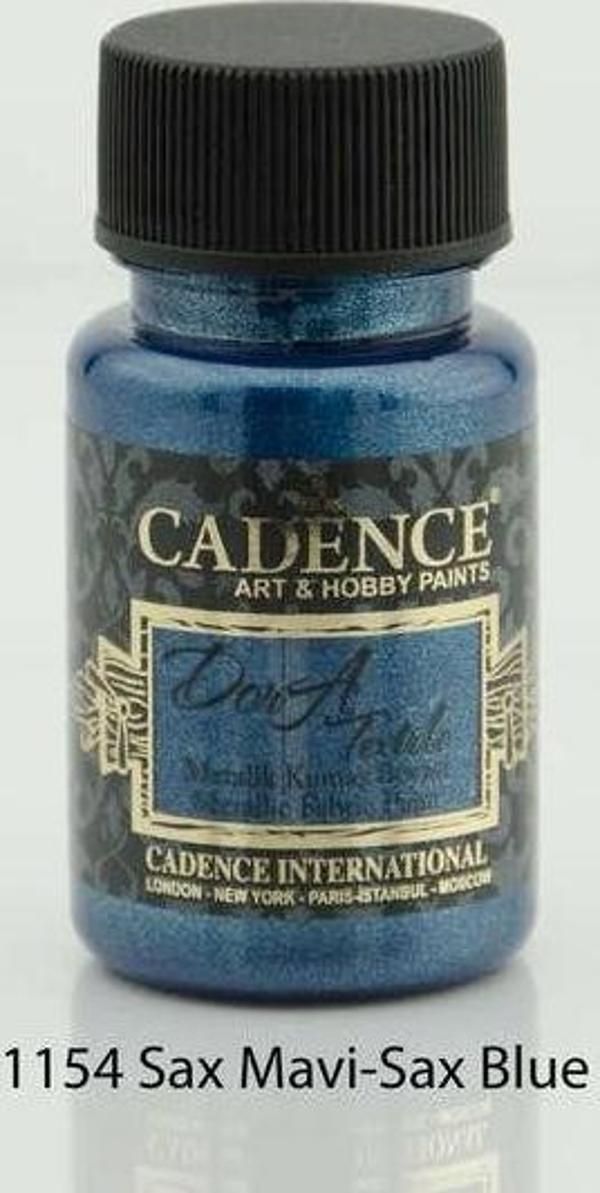 Cadence Dora Textile Metalik Kumaş Boyası 50 ml. 1154 SAKS MAVİ - Image 1
