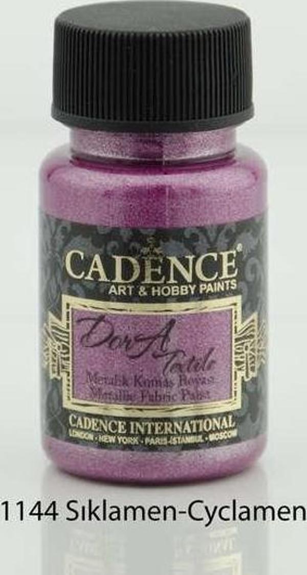 Cadence Dora Textile Metalik Kumaş Boyası 50 ml. 1144 SIKLAMEN - Image 1