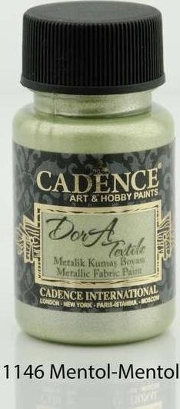 Cadence Dora Textile Metalik Kumaş Boyası 50 ml. 1146 MENTOL - Image 1