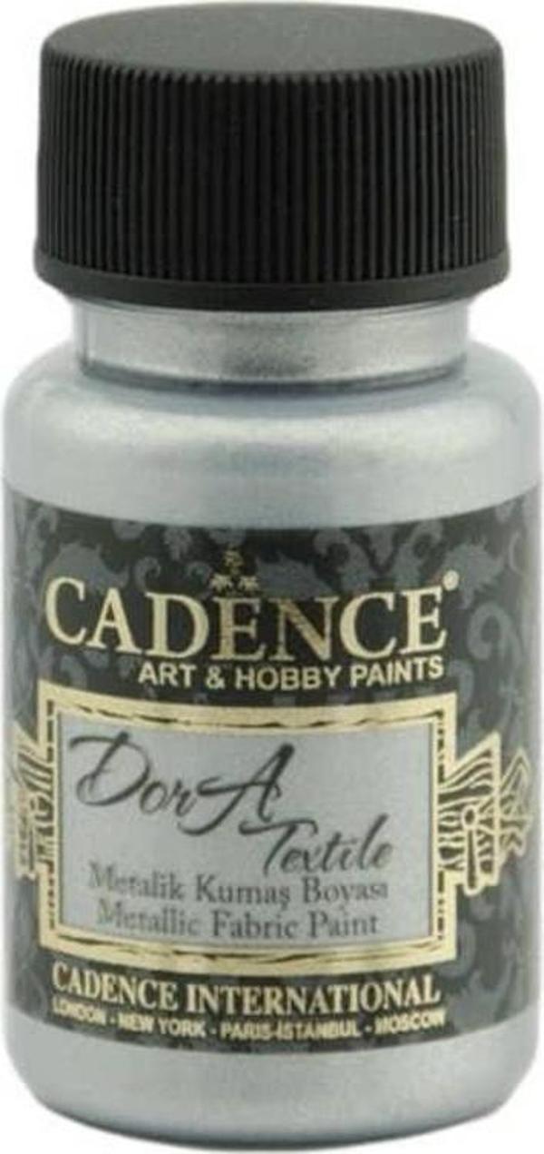 Cadence Dora Textile Metalik Kumaş Boyası 50 ml. 1132 GÜMÜŞ - Image 1