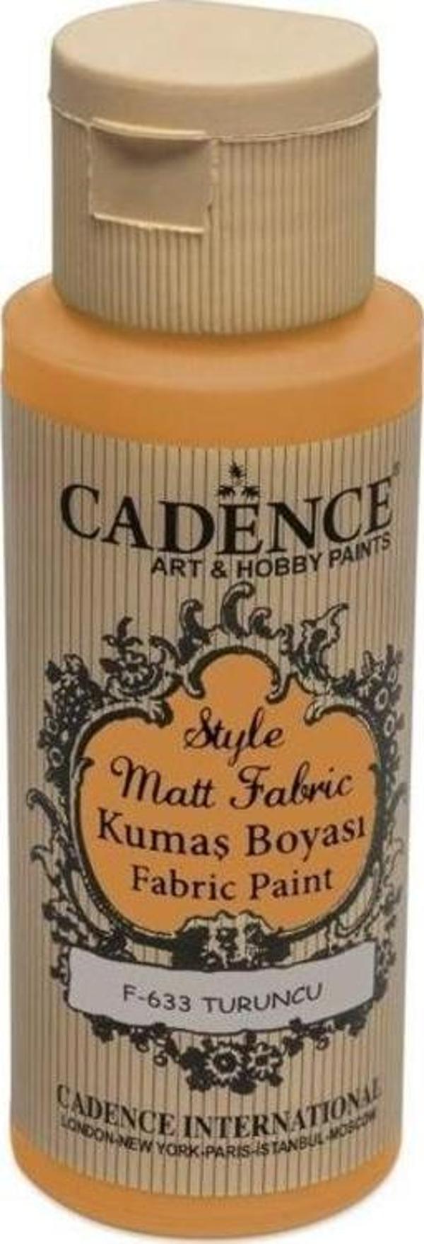 Cadence Style Matt Fabric Kumaş Boyası F-633 Turuncu - Image 1