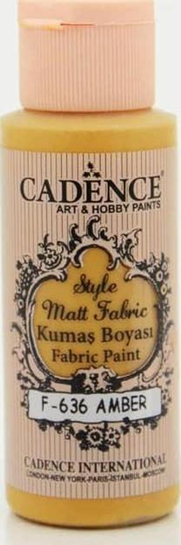 Cadence Style Matt Fabric Kumaş Boyası F-636 Amber - Image 1