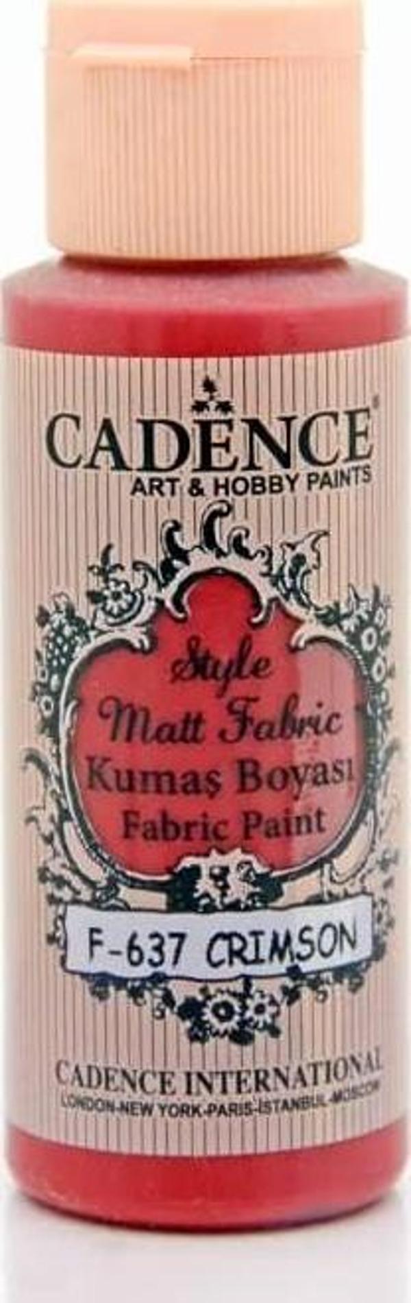 Cadence Style Matt Fabric Kumaş Boyası F-637 Crimson - Image 1