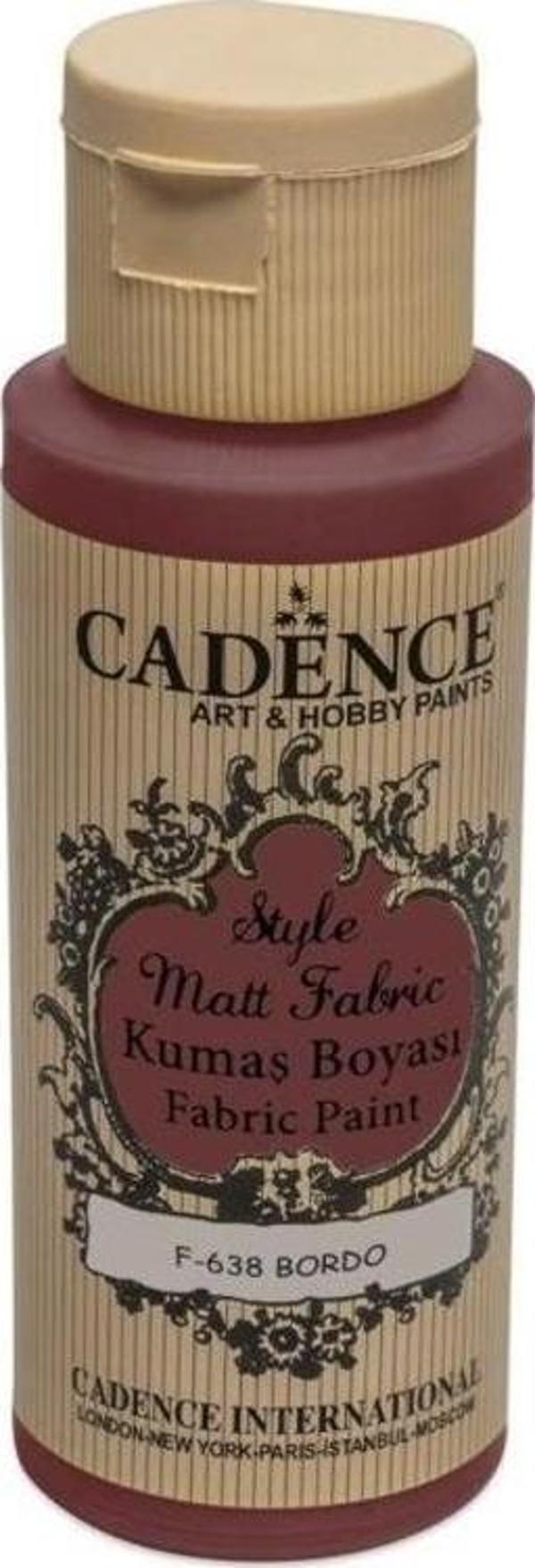 Cadence Style Matt Fabric Kumaş Boyası F-638 Bordo - Image 1