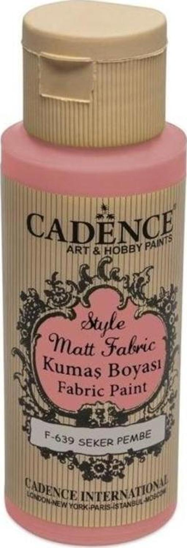 Cadence Style Matt Fabric Kumaş Boyası F-639 Şeker Pembe - Image 1