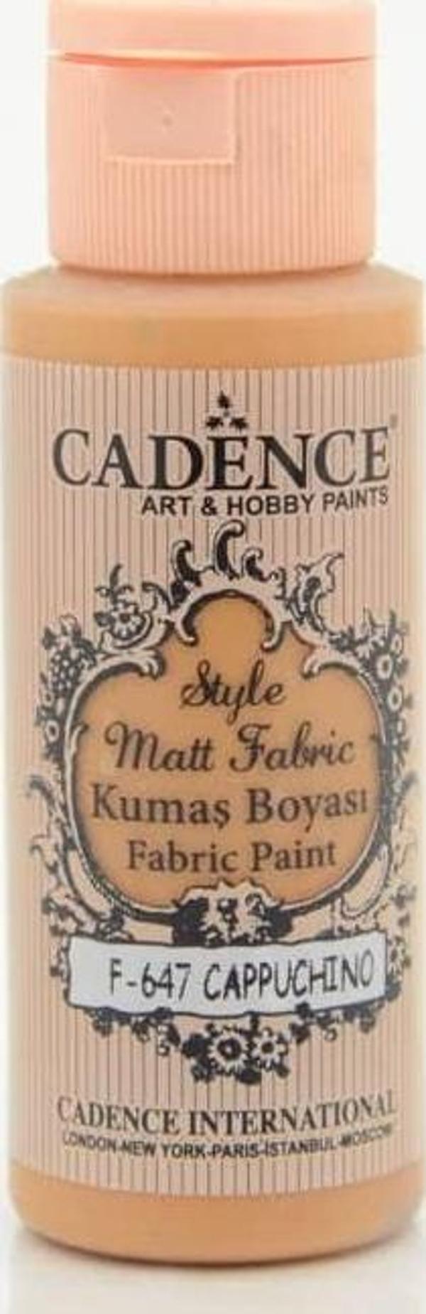 Cadence Style Matt Fabric Kumaş Boyası F-647 Cappuchino - Image 1