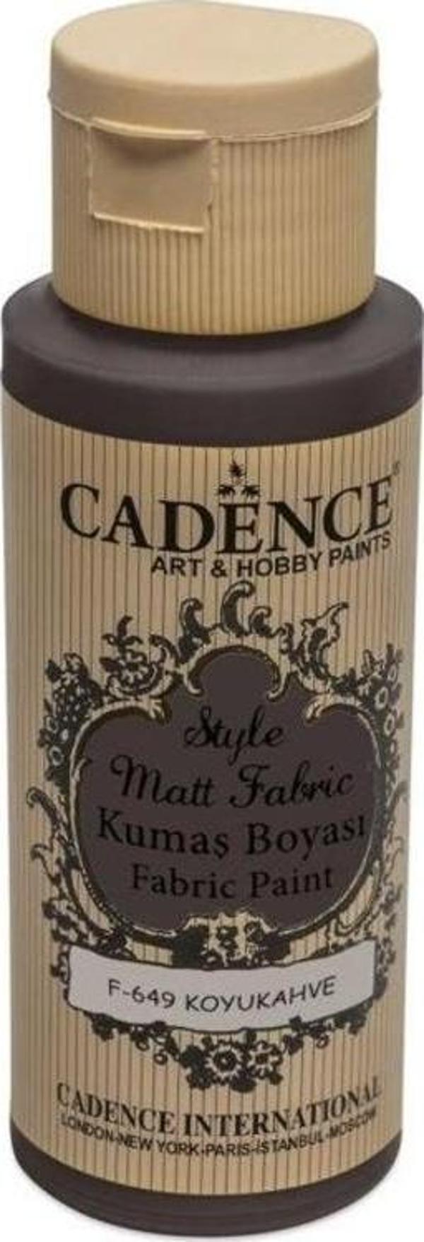 Cadence Style Matt Fabric Kumaş Boyası F-649 Koyu Kahve - Image 1