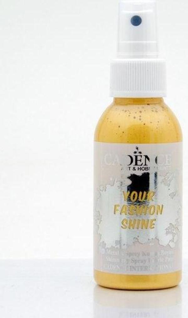 Cadence Your Fashion Shine Sprey Kumaş Boyası 100 ml. FS-1101 METALİK ALTIN - Image 1