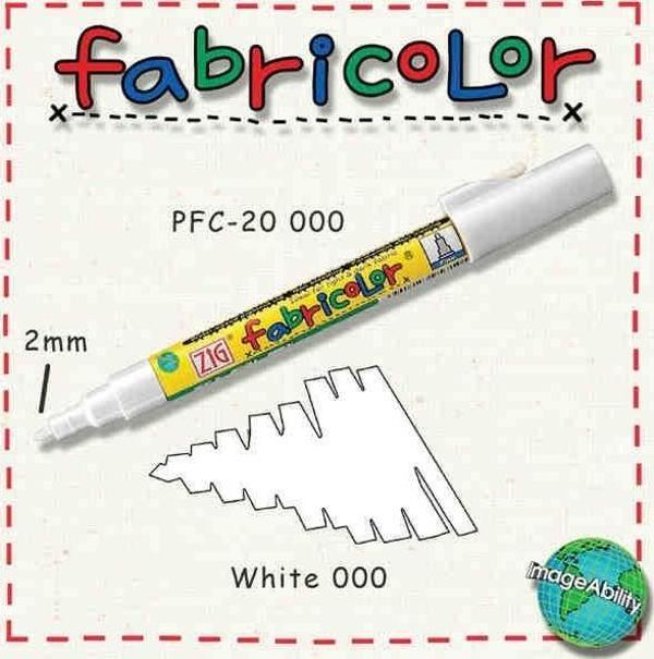 Zig Fabricolor Örtücü Kumaş Boyama Kalemi BEYAZ - Image 1