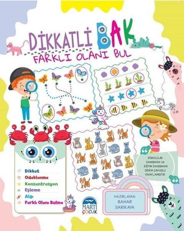 Dikkatli Bak Farklı Olanı Bul - Etkinlik Kitabı - Martı Yayınları Yayınevi - Image 1