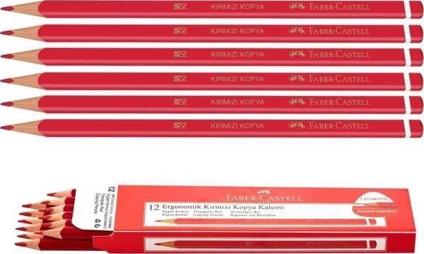 Faber-Castell Ergonomik Kırmızı Kopya Kalemi 12 Adet - Image 1