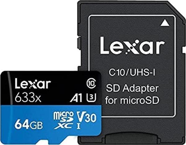 Lexar 64Gb 633X Microsdxc Uhs-I U3 100 45 Mb Sn Yüksek Performanslı Microsd Hafıza Kartı - Image 1
