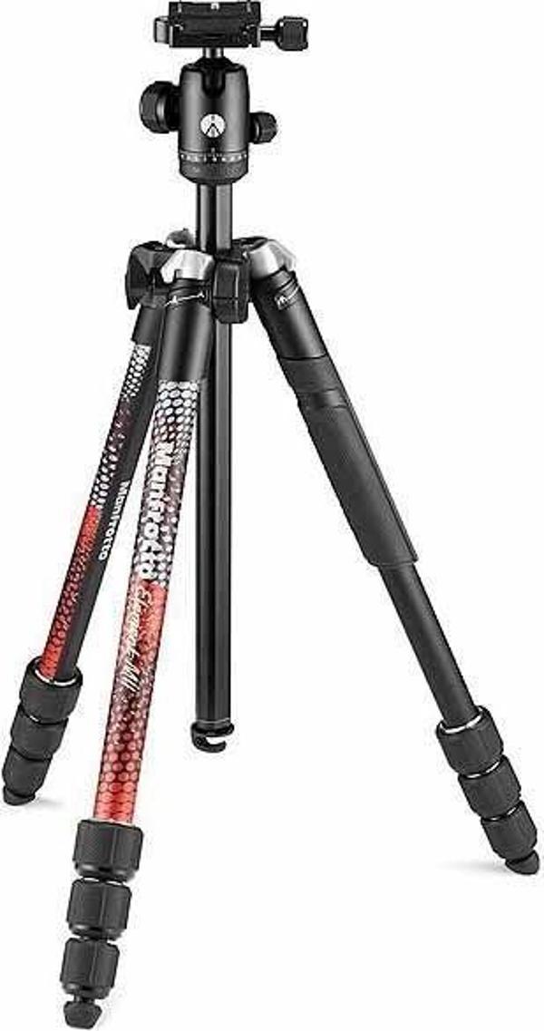Manfrotto MKELEMII4RD-BH Element MII Kırmızı Aluminium Tripod - Image 1
