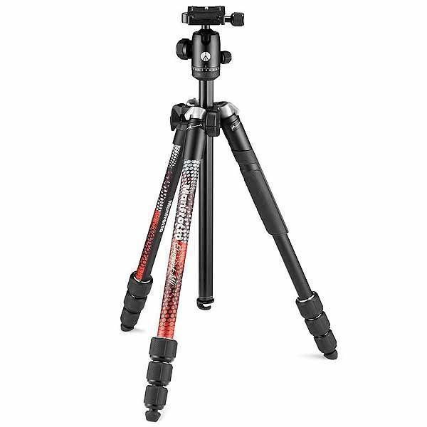 Manfrotto MKELEMII4RD-BH Element MII Kırmızı Aluminium Tripod - Image 1