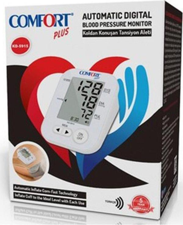 Comfort Plus Kd-5915 Üst Koldan Ölçme Türkçe Konuşan Tansiyon Aleti - Image 1