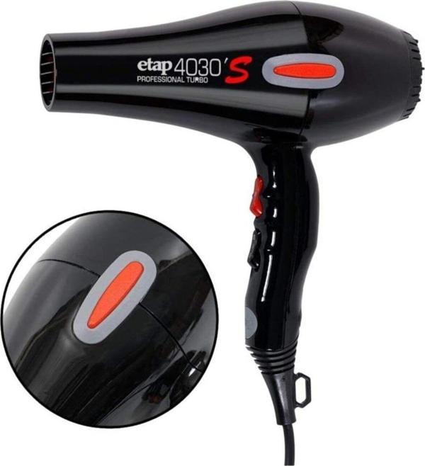 Etap 4030S Turbo Profesyonel 2500 W Saç Kurutma Makinesi, Siyah - Image 1