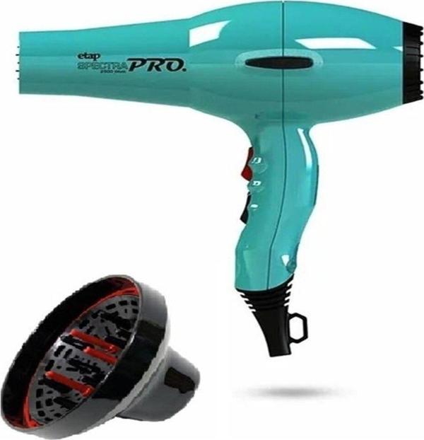 Etap Spectra Pro Profesyonel Seri Italyan Motor 2500 Watt Turkuaz Fön Makinesi Ve Difüzör - Image 1