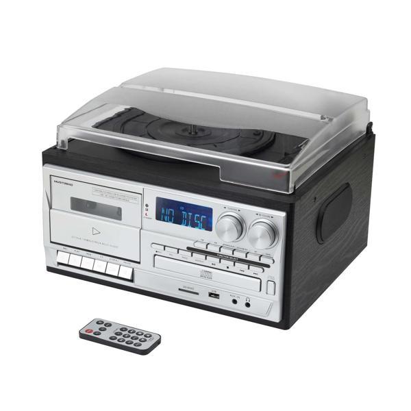 Knstar Kn-110 Siyah Bluetooth Kumandalı Cdli Kaset Usb Radyo 33-45-78 Plaklar Çalar Pikap - Image 1