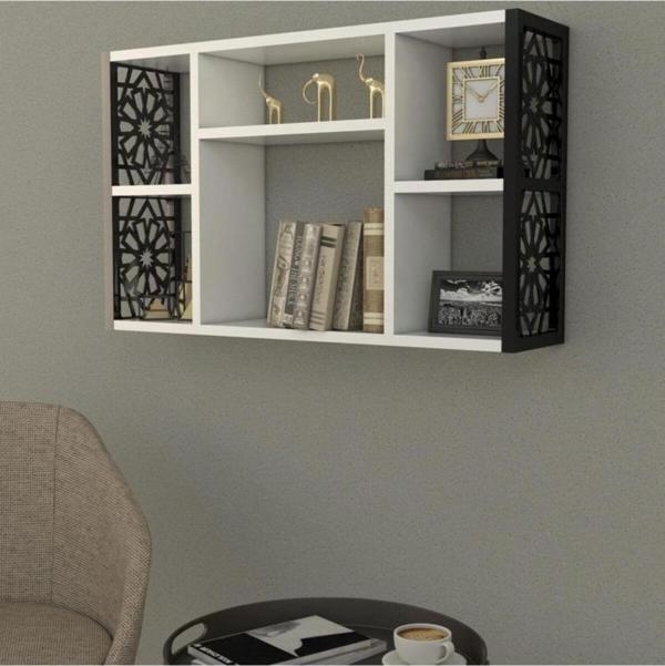 Remaks Terek Dekoratif Duvar Rafı Siyah - Image 1