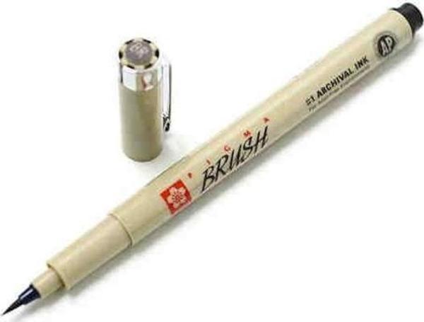 Sakura Pigma Brush Pen Fırça Uçlu Çizim Kalemi BLACK (SİYAH) - Image 1