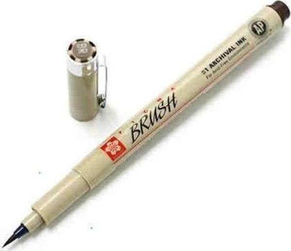 Sakura Pigma Brush Pen Fırça Uçlu Çizim Kalemi DARK SEPIA (KOYU KAHVE) - Image 1