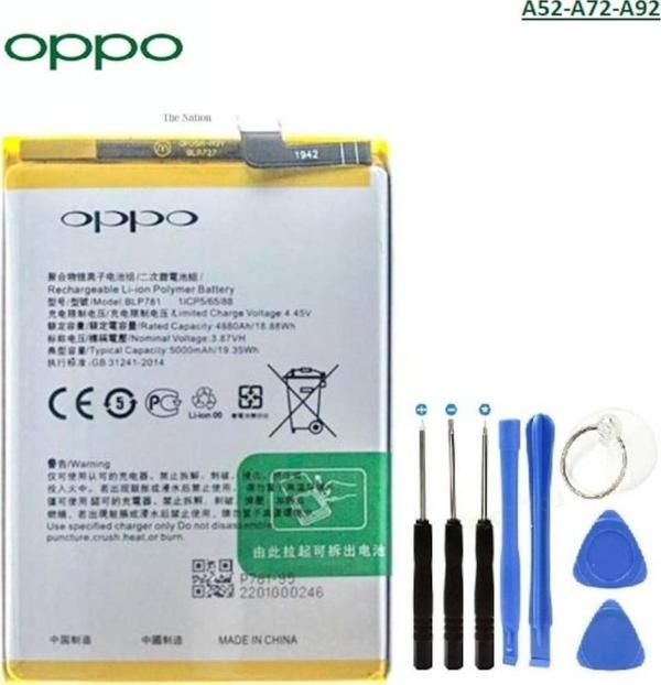 Oppo A52-A72-A92 Pil Batarya Blp781 + Tamir Seti - Image 1