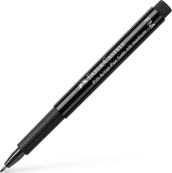 Faber-Castell Pitt Artist Pen Fude Nib Medium 199 Black 167894 - Image 1