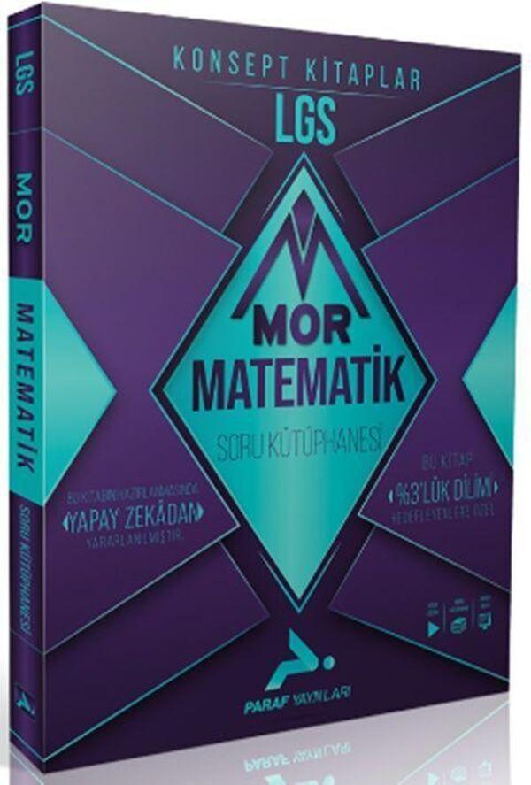 Paraf 8. Sınıf LGS Matematik Mor Soru Kütüphanesi Paraf Yayınları - PRF Paraf Yayınları - Image 1