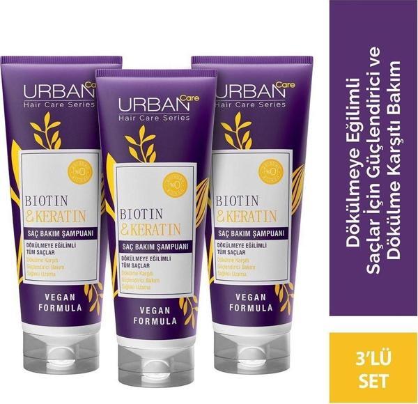 Biotin & Keratin Saç Bakım Şampuanı X3'lü Avantajlı Set - Image 1
