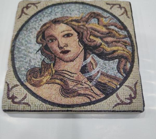 Şeker Portakalım Dekoratif Figürlü Doğal Taş Banyo Gider Kapağı Süsü Tekli 10X10 Cm - Image 1