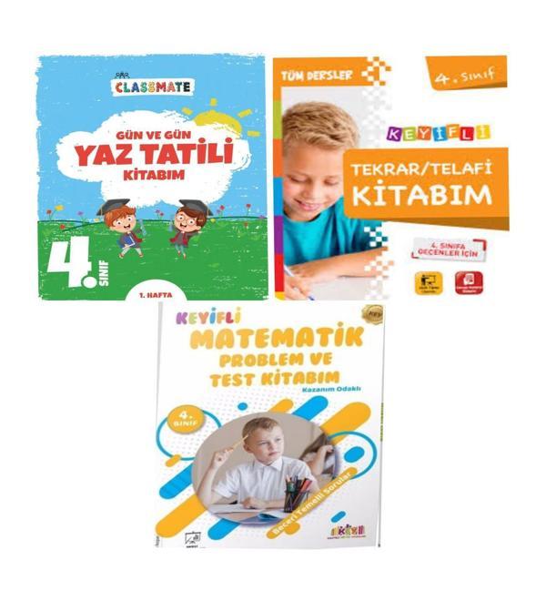 4. Sınıf Gün Ve Gün Yaz Tatili Kitabım +Matematik Problem ve Test Kitabım Ve Telafi Tekrar Kitabım - 5 Renk Yayınları - Image 1