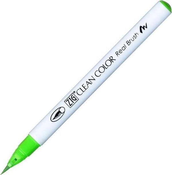 Zig Clean Color Real Brush Fırça Uçlu Marker Kalem 004 Fluorescent Green - Image 1