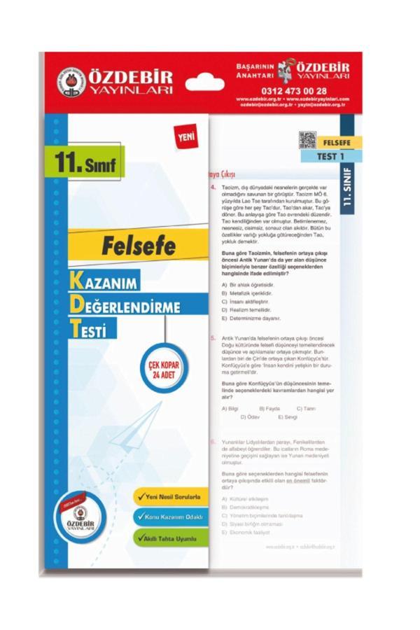 Özdebir Yayınları 11. Sınıf Felsefe Çek Kopar Yaprak Test - Özdebir Yayınları - Image 1