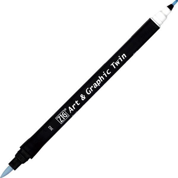 Zig Art & Graphic Twin Marker Çizim Kalemi 302 Pastel Blue - Image 1