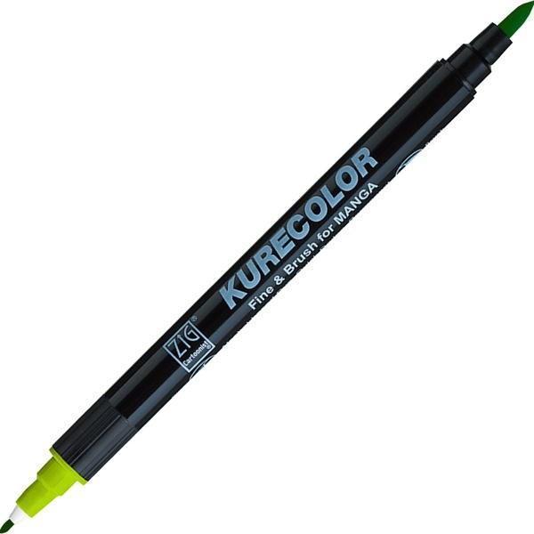 Zig Kurecolor Fine & Brush for MANGA Marker Çizim Kalemi 504 Light Green - Image 1