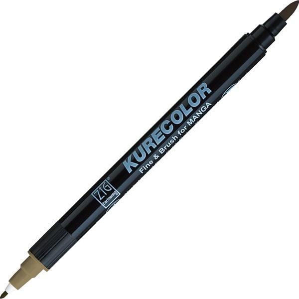Zig Kurecolor Fine & Brush for MANGA Marker Çizim Kalemi 838 Mid Gray - Image 1
