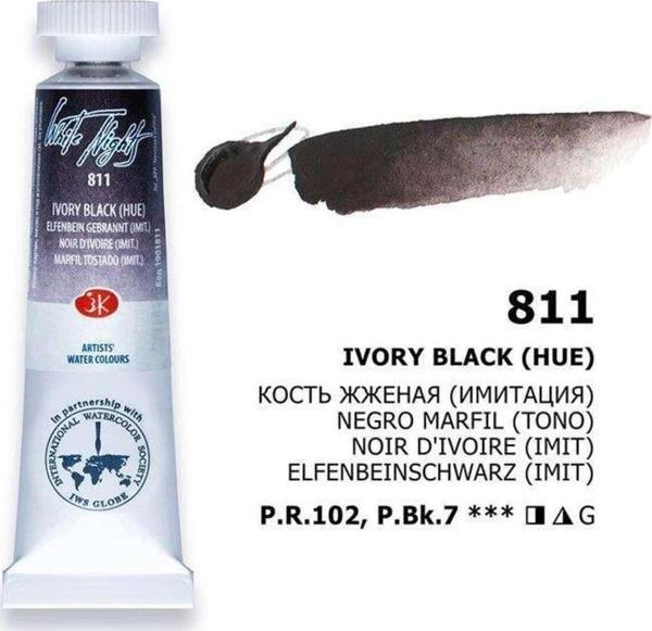 St. Petersburg White Nights Extra-Fine Tüp Sulu Boya 10 Ml Ivory Black Hue 811 - Image 1