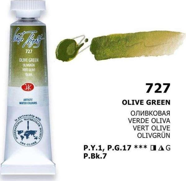 St. Petersburg White Nights Extra-Fine Tüp Sulu Boya 10 Ml Olive Green 727 - Image 1