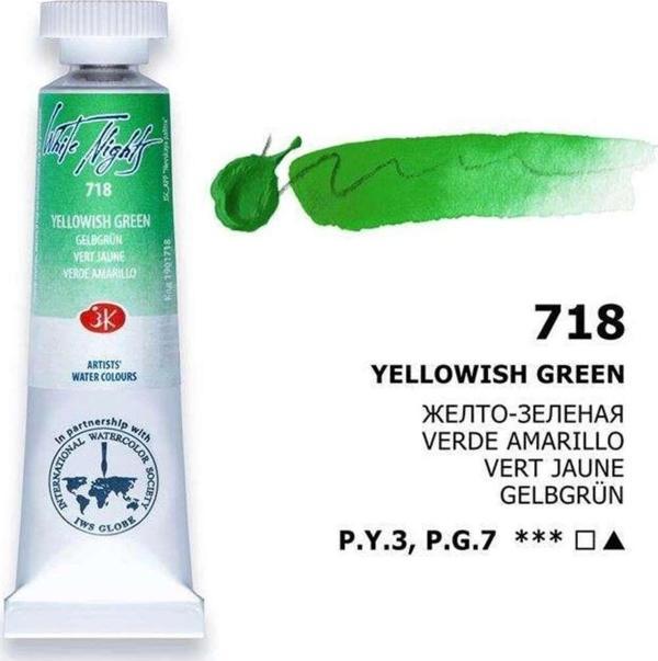 St. Petersburg White Nights Extra-Fine Tüp Sulu Boya 10 Ml Yellowish Green 718 - Image 1