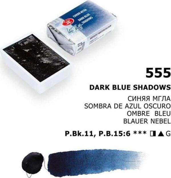 St. Petersburg White Nights Extra-Fine Tam Tablet Sulu Boya 2.5 Ml Dark Blue Shadows 555 - Image 1