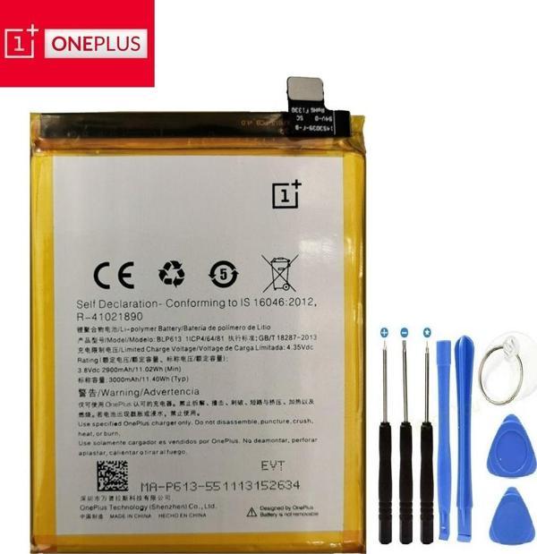 ONEPLUS 3 PİL BATARYA BLP613 + TAMİR SETİ ONE PLUS - Image 1