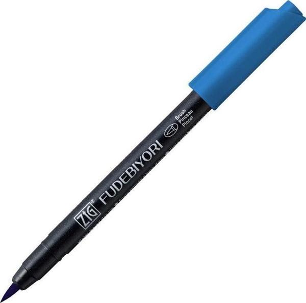 Zig Fudebiyori Brush Pen Fırça Uçlu Kalem 34 DULL BLUE - Image 1