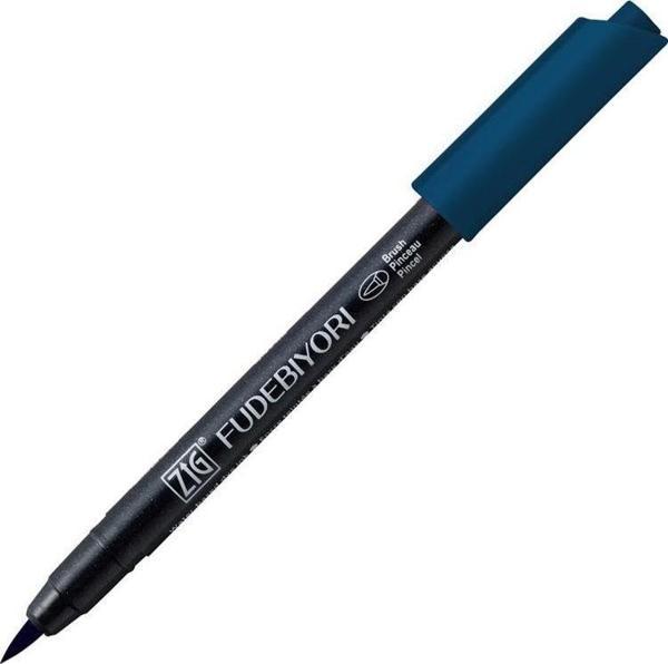 Zig Fudebiyori Brush Pen Fırça Uçlu Kalem 38 PEACOCK BLUE - Image 1