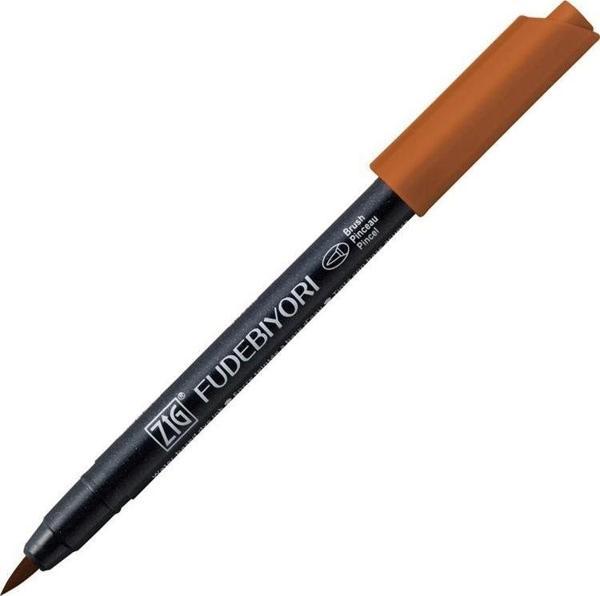 Zig Fudebiyori Brush Pen Fırça Uçlu Kalem 602 REDDISH BROWN - Image 1