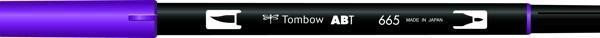 Tombow Dual Brush Pen Grafik Çizim Kalemi 665 Purple - Image 1