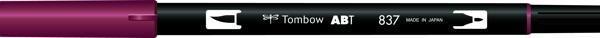 Tombow Dual Brush Pen Grafik Çizim Kalemi 837 Wine Red - Image 1